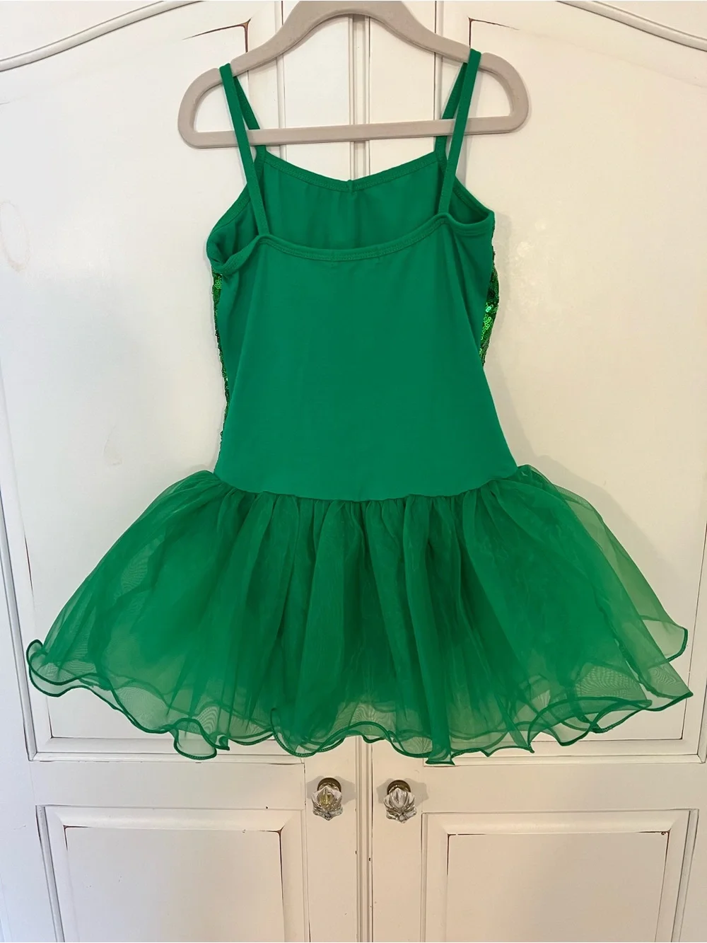 Girls' Green Sequin Tutu Dance Costume